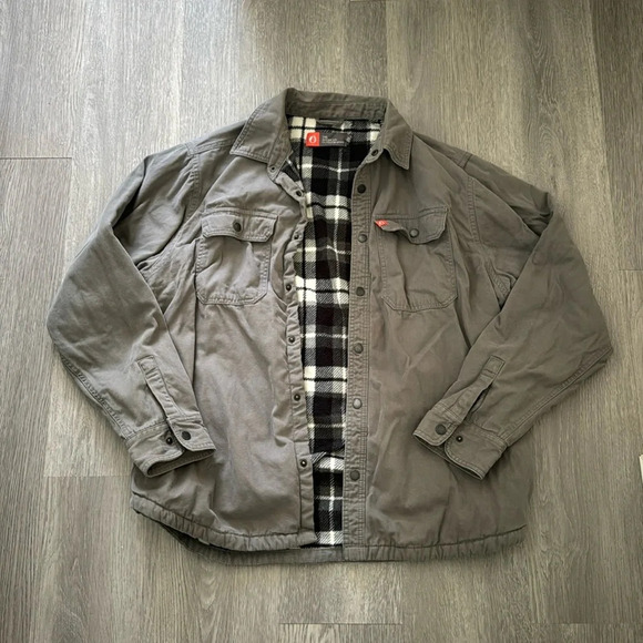 The American Outdoorsman Fleece Lined Cargo Button Up Jacket Size Large - Picture 1 of 7